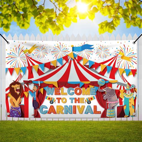 Buy Carnival Backdrop Circus Backdrop For Carnival Decorations Welcome To The Carnival Banner
