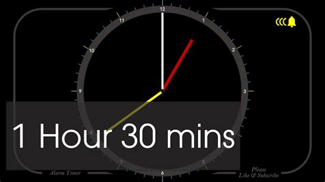 How to convert minutes to hours: 1 Hour 30 Minutes - Analog Clock Timer & Alarm - 1080p ...