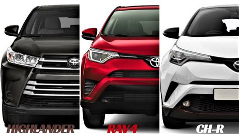 Over the years, both vehicles have adapted to an evolving market including adding options for hybrid powertrains and incorporating. 2018 TOYOTA HIGHLANDER VS RAV 4 VS CHR ! THE DESIGN ...