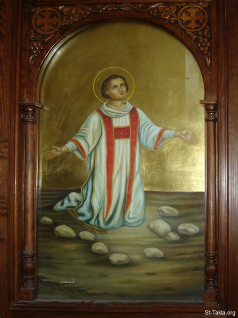 Image Saint Stephen The First Deacon And Martyr Coptic Icon صورة رجم