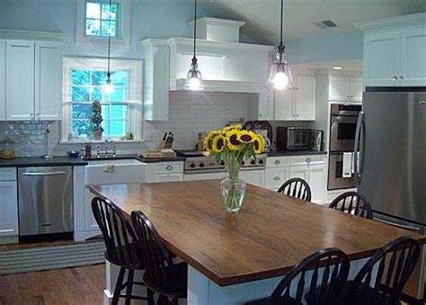 Inspiration for a scandinavian kitchen in london with a submerged sink, shaker cabinets, black cabinets, wood worktops, an island and grey floors. Kitchen Without Island | Houzz