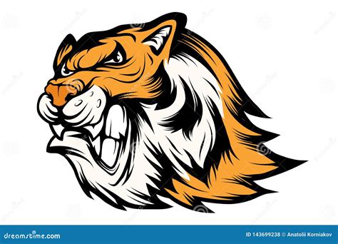 Logotipo Da Mascote Dos Esportes Do Tigre De Bengal Mascote Do Tigre