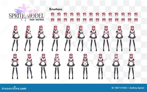 Sprite Full Length Character For Game Visual Novel Anime Manga Girl