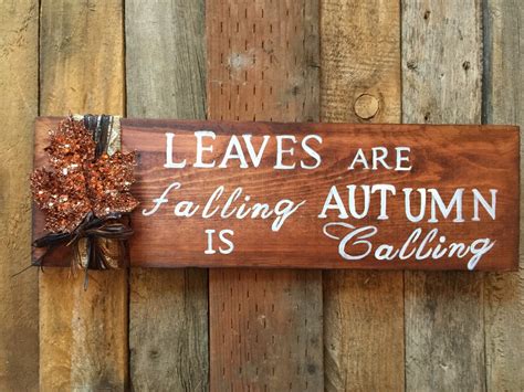 Wooden Fall Signs Rustic Fall Welcome Sign Autumn Decor Wooden Fall