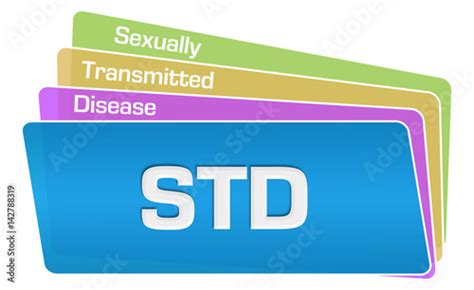 Std Sexually Transmitted Disease Text Colorful Squares Stack Stock