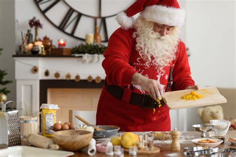 Santa Claus Makes Food Stock Photo Free Download