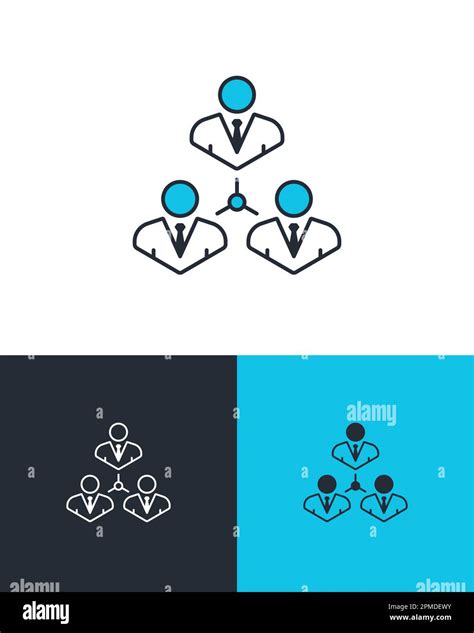 Company Management Chart Or Teamwork Symbol Hierarchical Organization
