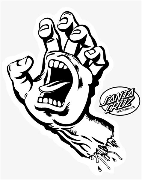 Santa Cruz Skateboards Logo Black And White - Santa Cruz Skate Logo