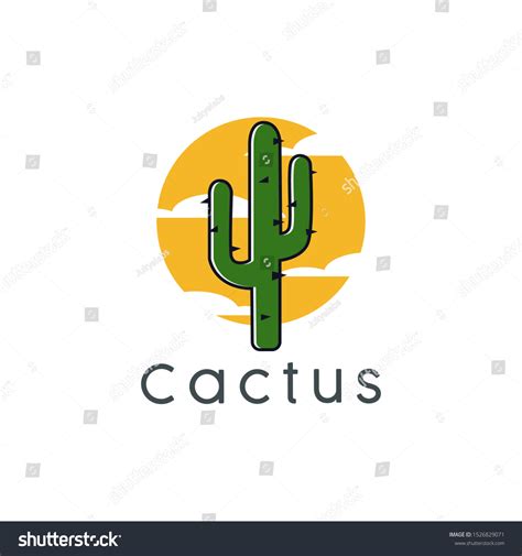 Cactus Logo Design Badges Vector Illustrations Stock Vector Royalty