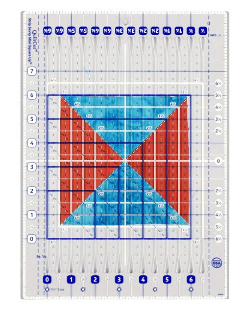Quiltcut Strip Savvy Mini Square Up Slotted Quilting Ruler Qc3 Msu 8½