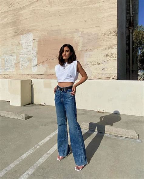 9 Effortless Ways To Wear Falls Biggest Jeans Trend Wide Leg Jeans Outfit Legs Outfit Wide