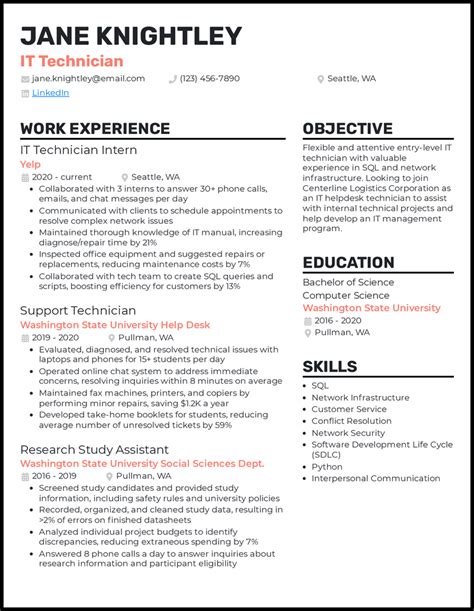 7 Information Technology It Resume Examples For 2024