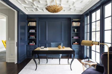 16 Blue Home Office Designs That Will Catch Your Eye Transitional