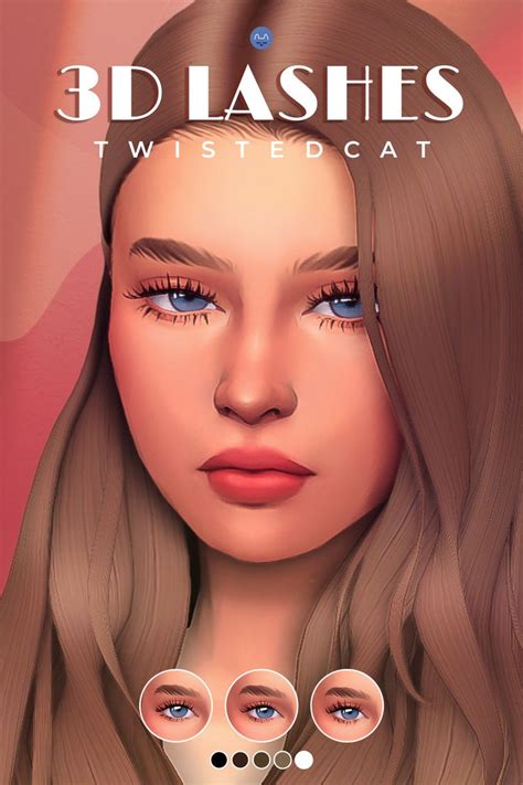 3d Eyelashes No1 Twistedcat Sims Sims 4 3d Lashes