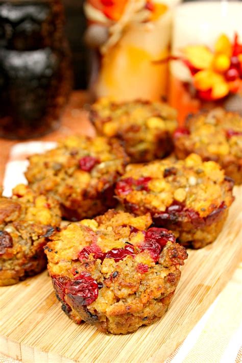 Thanksgiving Cranberry And Sausage Stuffing Muffins Recipe Kicking It