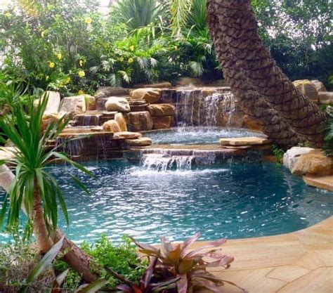 Top Best Pool Waterfall Ideas Cascading Water Features Dream