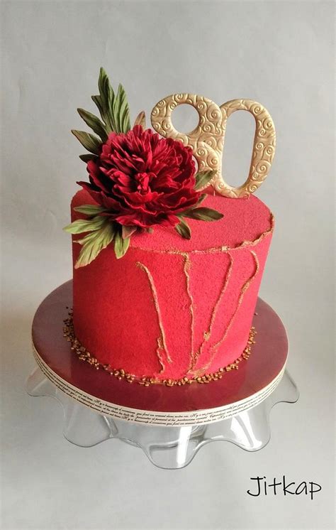 Peony Birthday Cake Decorated Cake By Jitkap Cakesdecor