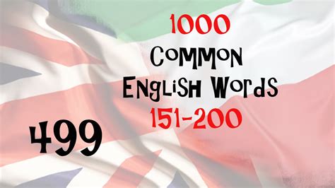 1000 Common English Words 151 200 Youtube