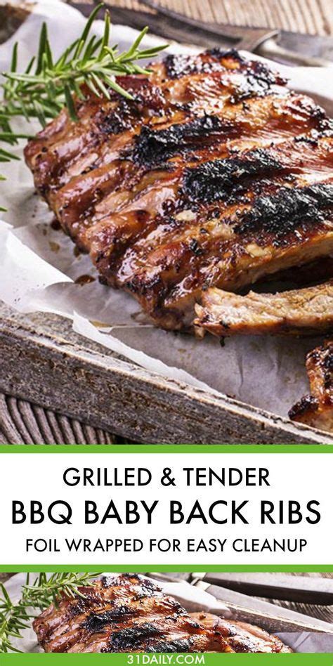 The especially tender meat can be prepared in a number of ways. Grilled and Tender Foil Wrapped Baby Back Ribs | Grilled bbq ribs, Grilled baby back ribs, Pork ...