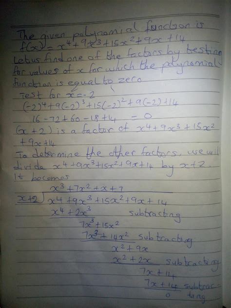You can find past paper questions separated by topics for the modules below. Factor the polynomial function over the complex numbers f ...