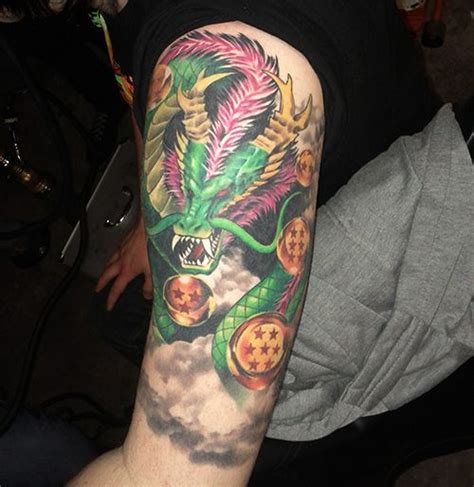 The biggest gallery of dragon ball z tattoos and sleeves, with a great character selection from goku to shenron and even the dragon balls themselves. dragon ball z shenlong tattoo | Z tattoo, Dbz tattoo ...