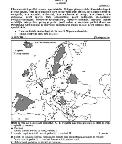 La geografie elevii vor trebui să rezolve trei subiecte. Subiecte bac Geografie august 2014