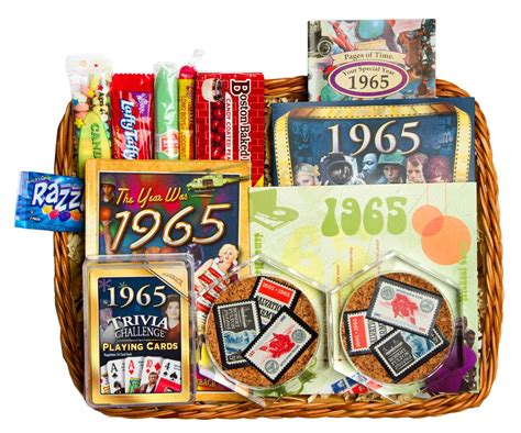 Celebrate every year with creative and heartfelt gifts that show them just how much you care. 60th Anniversary or 60th Birthday Gift Basket for 1955 ...