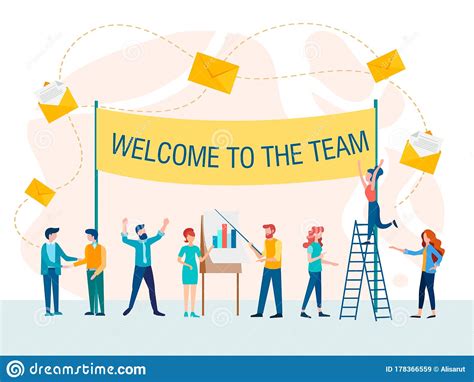 Welcome To Team Concept Vector Illustration Stock Vector - Illustration ...