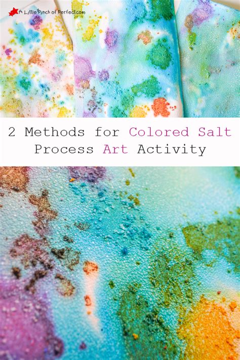 Process Art Colored Salt Painting For Kids Salt Painting Process