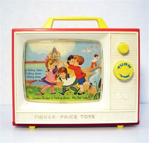 Vintage Fisher Price Two Tune Tv 1964 Working 114 Music Box Vintage
