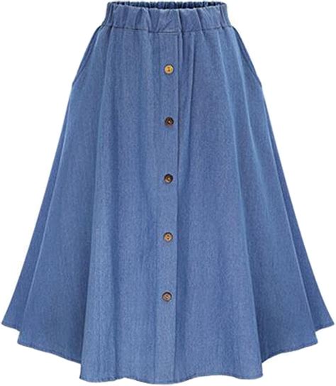 Only Faith Women A Line Denim Skirt Long Jean Skirt Plus Size At Amazon Womens Clothing Store