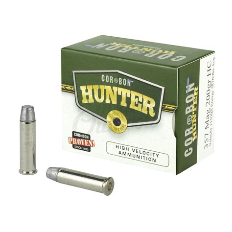 Corbon Hunter Ammo 357 Magnum 200 Grain Hard Cast 20 Round Ammo Box