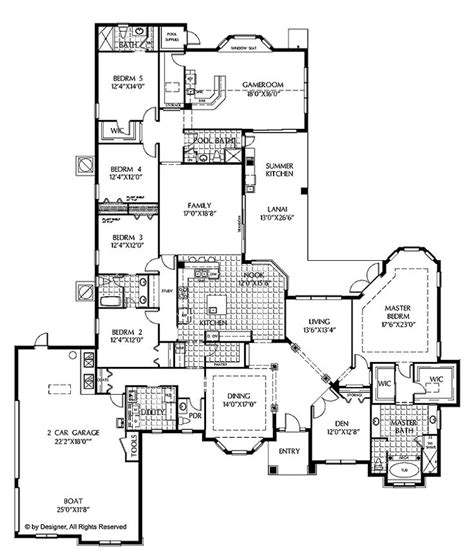 The elevation has a large brick turret and stonework on certain elements. Mediterranean Style House Plan - 5 Beds 4.5 Baths 4378 Sq ...