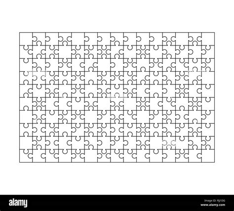 200 White Puzzles Pieces Arranged In A Rectangle Shape Jigsaw Puzzle