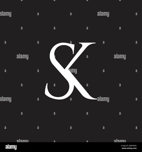 Letter Sk Simple Linked Font Logo Vector Stock Vector Image And Art Alamy