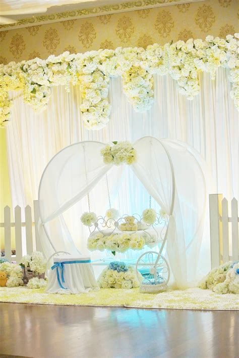 Make your baby's special day extra special by choosing a naming ceremony decoration that's not only cute but also beautiful. Decoration baby cradle for naming ceremony. Pelamin buaian berendoi, cukur jambul dan… | Naming ...