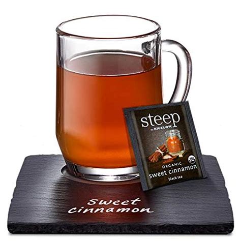 steep by bigelow organic sweet cinnamon black tea caffeinated 20 count pack of 6 120 total