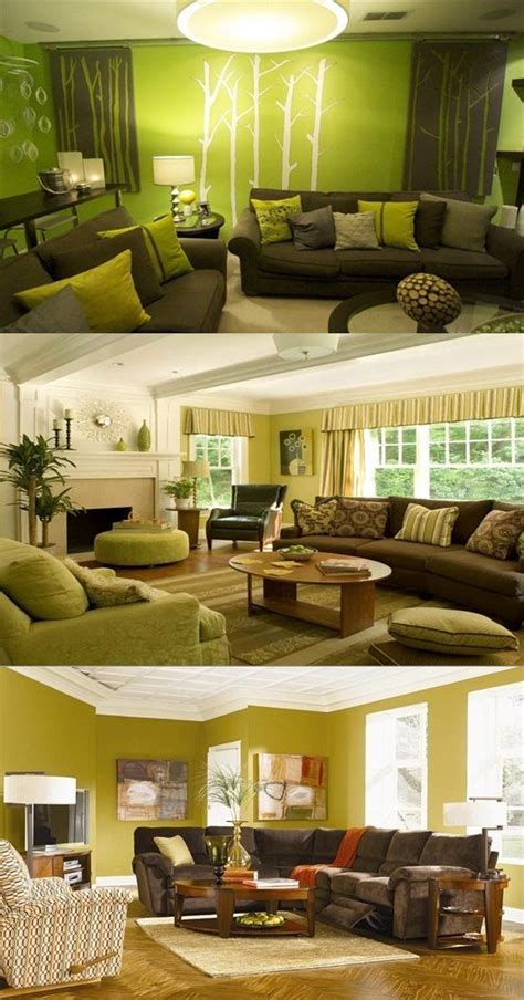 Green And Brown Living Room Decor Interior Design