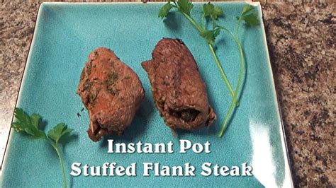 Thin shreds of flank steak braised in a rich tomato vegetable sauce with olives &capers. Easy Stuffed Flank Steak for Instant Pot or Pressure ...