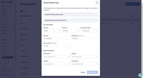 Update Employee Pay Data During an Active Compensation Cycle – Lattice