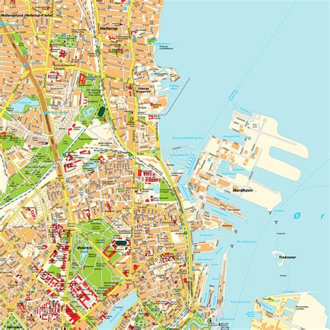 Copenhagen Denmark Tourist Map Copenhagen Denmark • Mappery