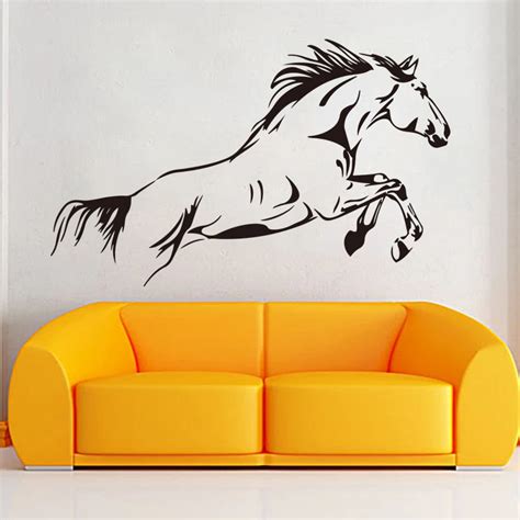 Pvc Horse Wall Sticker Removable Animals Creative Beautiful Decals