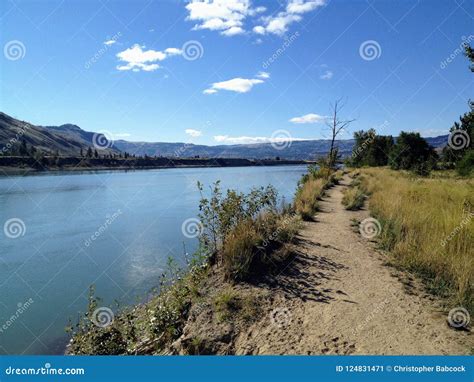 Walking Along The Paths Of The North Thompson River In Kamloops