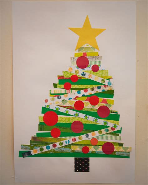 Christmas Tree Craft Paper Only Preschool Christmas Holiday Crafts