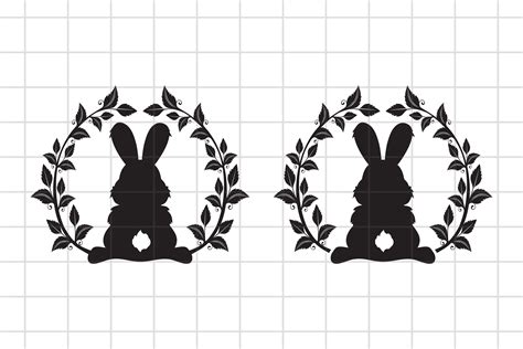 Easter Bunny SVG file Easter Rabbit SVG Cricut Silhouette monogram