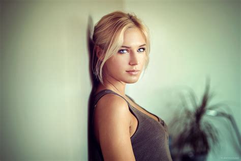 blonde women portrait eva mikulski face hd wallpaper