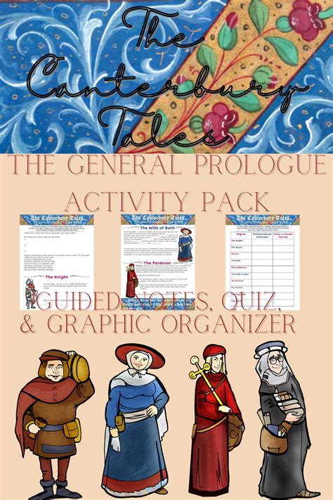 The Canterbury Tales General Prologue Activities Worksheets Digital