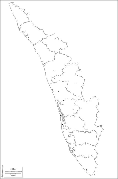 This is a map of kerala, you can show street map of kerala, show satellite imagery(with street names, without street names) and show street map with terrain, enable panoramio. Kerala : free map, free blank map, free outline map, free base map : outline, districts, main ...