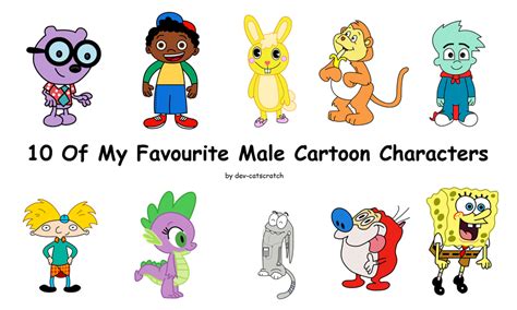 10 Of My Favourite Male Cartoon Characters By Dev Catscratch On Deviantart