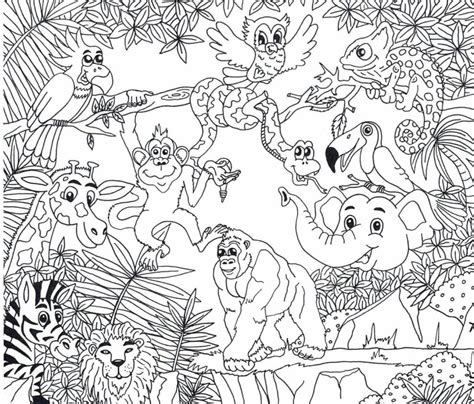 Jungle Animals Coloring Pages Printable Coloring Pages